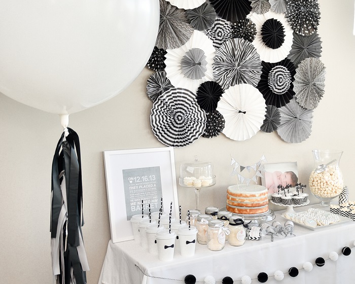  Black  and white  party  decorations  Sandy Party  Decorations 